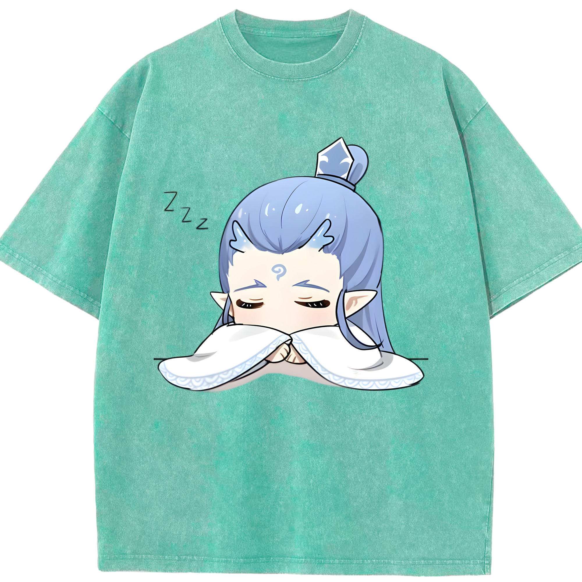 （画像用） Ne Zha 2 ナタ 魔童の大暴れ 綿100% ヴィンテージ風 半袖Tシャツ（フロントプリント）